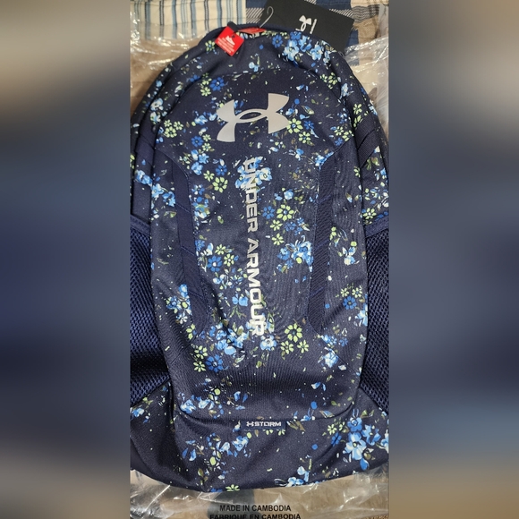 Under Armour Navy Floral Backpack - Picture 5 of 5